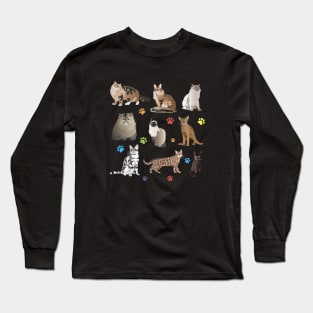 Various Beautiful Cats Long Sleeve T-Shirt
